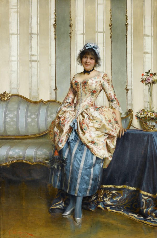 An elegant maid by Frederic Soulacroix